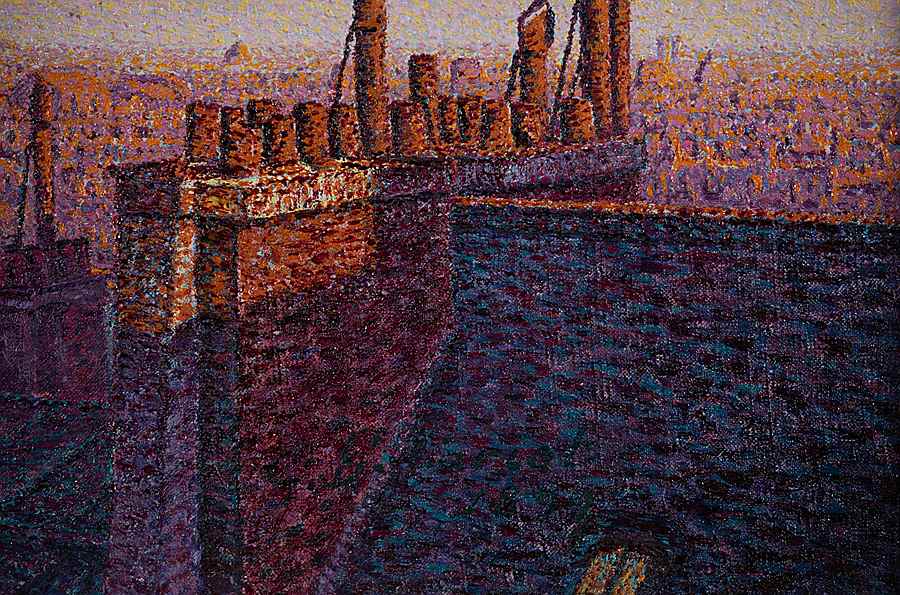 Les toits de Paris, coucher de soleil - Gustave Cariot (1872 - 1950)